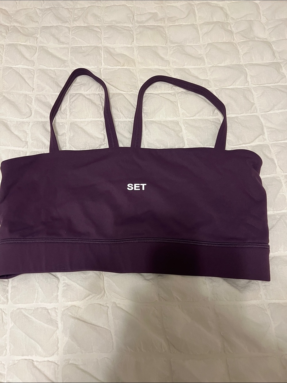 SET Active Deep Plum Double-Strap Sports Bralette